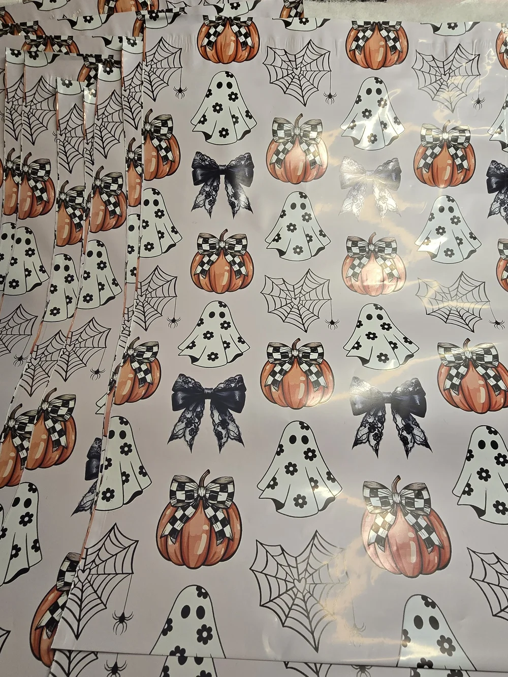 Halloween Pumpkin & Ghost Wrapping 10 X 13 Polymailers